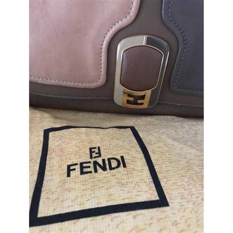 fendi silvana bag in pitone|Silvana leather crossbody bag Fendi Brown in Leather .